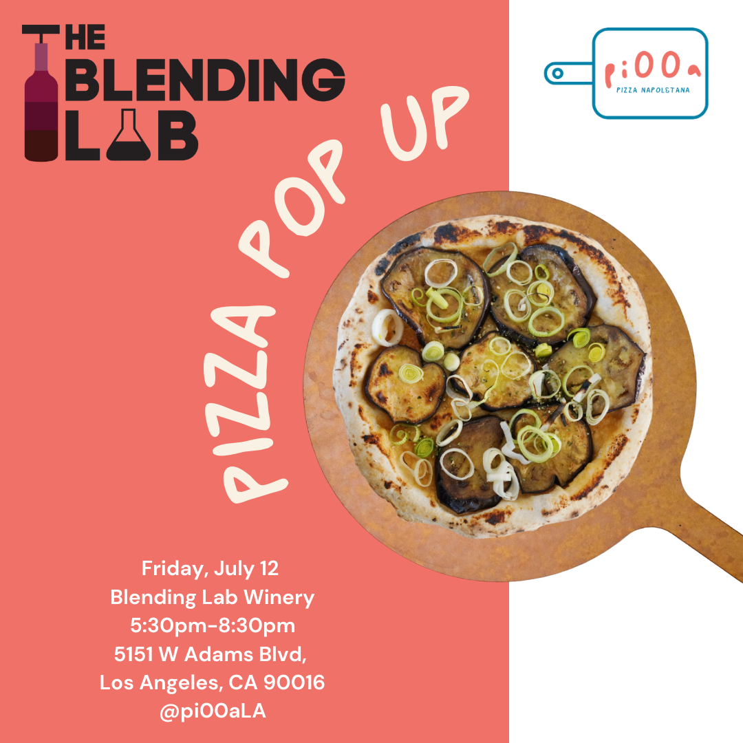 blending lab winery pop up with pi00a pizzas